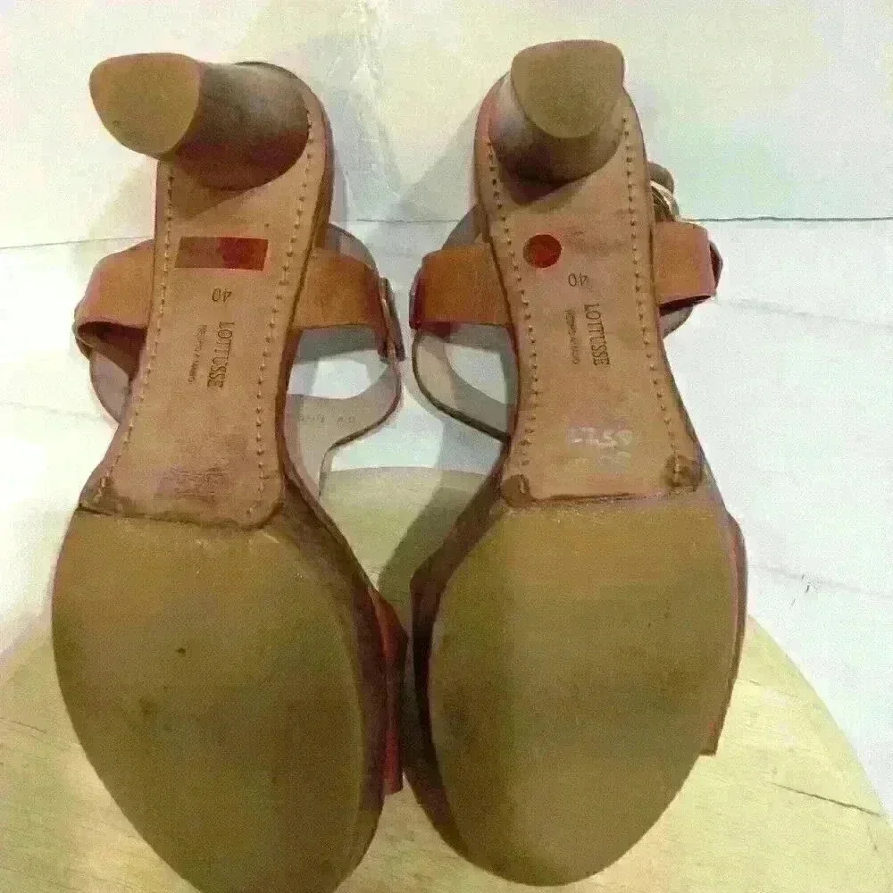 Lottusse Leather 9 Smithson Spanish Leather sole Wood Embellishments Classy Chic